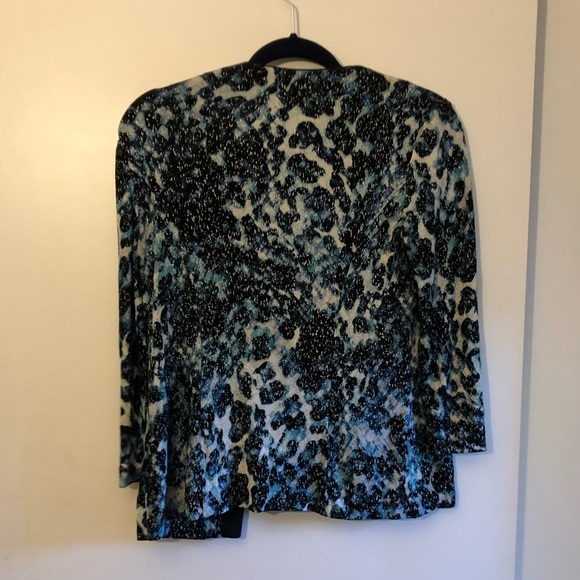 Blue, White, & Black Animal Print Tank Top Jacket - Picture 5 of 8